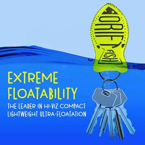 Porte-clés flottant personnalisé en forme de poisson, porte-clés en néoprène flottant - Product Image 1