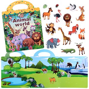 2023 Kid học tập động vật giáo dục hoạt động Silicone tùy chỉnh tái sử dụng <span class=keywords><strong>Sticker</strong></span> cuốn sách - Product Image 2