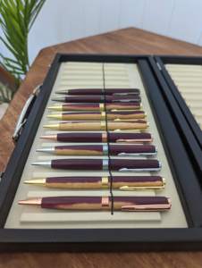 Kits de fabricación de bolígrafos de autoensamblaje RTS Torno Legacy Nuevo en blanco DIY Barriles de latón Twist <span class=keywords><strong>Gaby</strong></span> Pen Kits Torneado de madera - Product Image 4