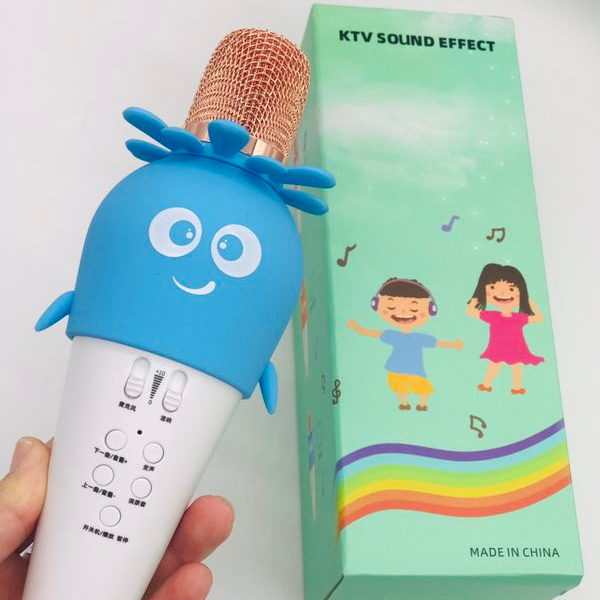 Горячая Распродажа детский подарок караоке K5 беспроводной микрофон ручной KTV детская игрушка мобильный петь Майк беспроводной динамик со светодиодной подсветкой