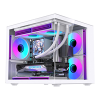 Boîtier de PC de jeu MATX Lovingcool, nouveau design, boîtier de serveur pour ordinateur, panneau en acier avec verre trempé, boîtier de processeur pour ordinateur