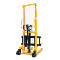Chariot élévateur manuel hydraulique portable HGTP.LT Lift 2000 kg avec table élévatrice, 4 roues, commande par pompe à pied, stabilisateurs et freins de sol