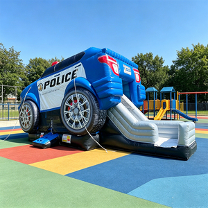 Château gonflable commercial PD <span class=keywords><strong>pour</strong></span> <span class=keywords><strong>voiture</strong></span> avec toboggan, bleu, en PVC robuste <span class=keywords><strong>pour</strong></span> fêtes d'enfants et <span class=keywords><strong>location</strong></span> d'événements - Product Image 1