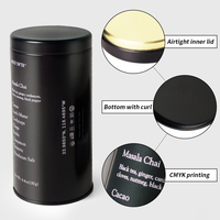 Boîtes à thé en étain blanc de luxe personnalisées, empilables, boîtes à café en poudre de champignon noir de qualité supérieure, boîtes à matcha, emballage Tn Can