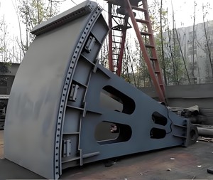 Puerta de Acero Curva de Alta Resistencia Marca Yaode, 300 kg, Caja de Engranajes Multivoltaje, 1 Año de Garantía, Personalizada para Centrales Hidroeléctricas - Product Image 4
