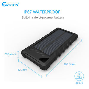 Vente chaude Mince Étanche Portable Solaire Powerbank 16000mAh <span class=keywords><strong>Chargeur</strong></span> Power Bank Flash Lumière Solaire Power Banks <span class=keywords><strong>Chargeur</strong></span> - Product Image 2