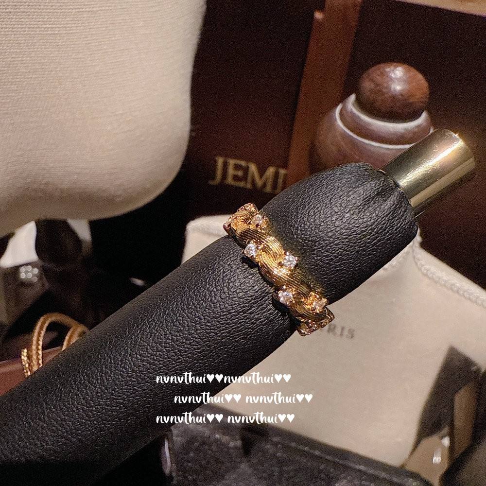 Chapado en oro cepillado espinas vid curva ZIRCON anillo abierto ~ sin caja