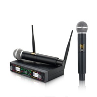Système de microphones sans fil UHF double avec récepteur à écran pour karaoké, scène, mariage, fabrication artisanale