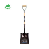 Bêche de drainage et de transplantation Buffalo AMS505-1Y, lame de 14 po, largeur de 5 7/8 po, antidérapante, en acier inoxydable, poignée en Y, manche en bois