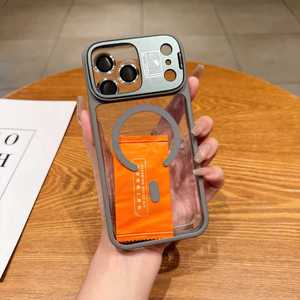 Funda Magnética Metálica de TPU+PC Naranja 2026 a la Moda, Antigolpes y Anticaída para iPhone 17, 17 Pro, 17 Air, 17 Pro Max - Product Image 3