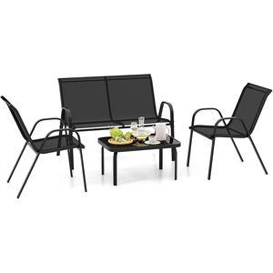 Teslin Popular <span class=keywords><strong>Garden</strong></span> Sofa Set 4 Piezas Muebles de patio al aire libre con cómodo sillón - Product Image 6