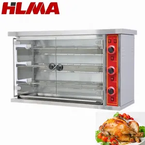 Satılık ticari elektrikli tavuk ızgara paslanmaz çelik tavuk Rotisseries makinesi