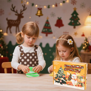 Christmas Butter Slime <b>Kit</b> Mini Slime Cute Charms Scented Premade Slime Favor Supplies Soft Stretchy Stress Relief Toy - Product Image 4