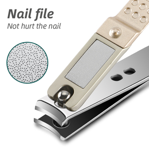 Coupe-ongles en acier inoxydable, ensemble de 2 pièces, portable, anti-éclaboussures, outils de manucure, logo personnalisé pour la maison et le salon - Product Image 4