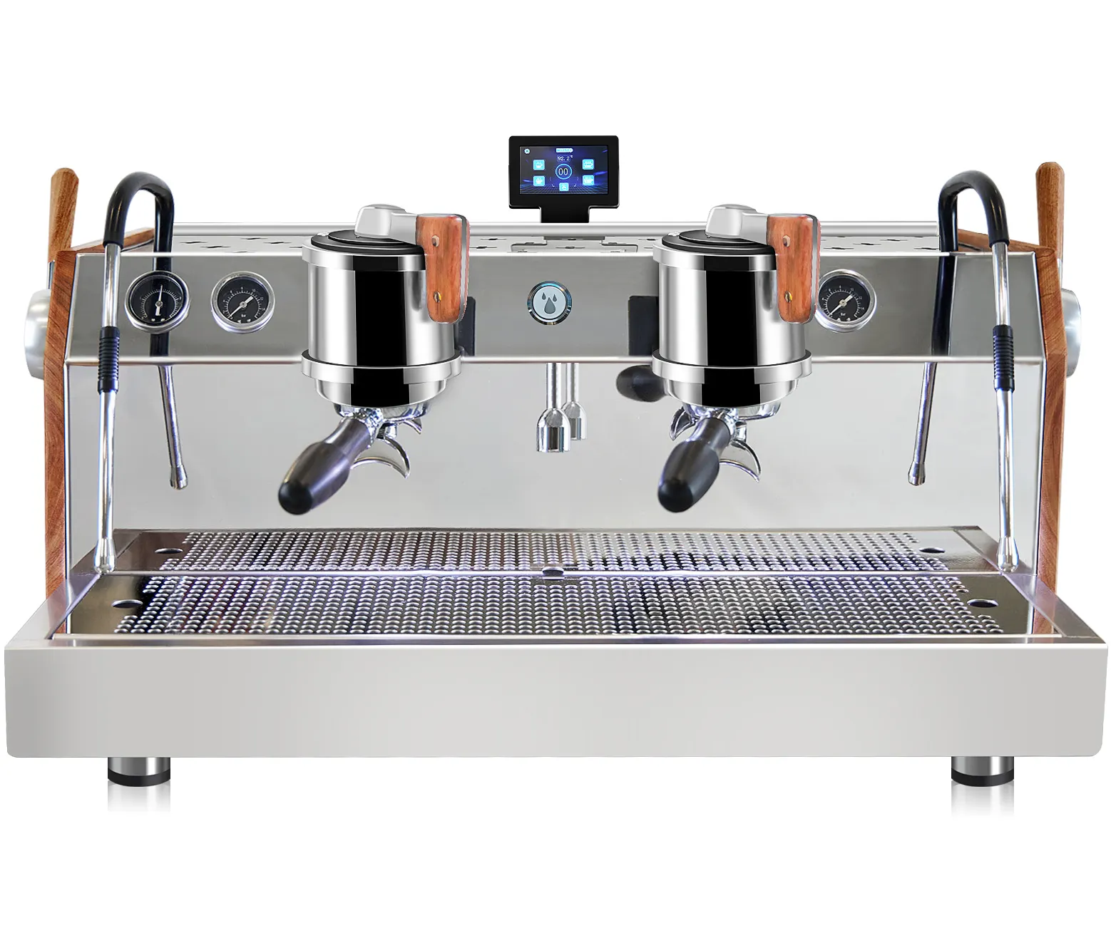 Machine à café expresso commerciale, semi-automatique, fabriquée en italie, 3 boulangers