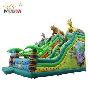 Tiger Trượt Bơm Hơi Hai Chiều Trượt Và Một Leo Núi Bơm Hơi Động Vật Rừng Tiger Trượt Sân Chơi - Product Image 2