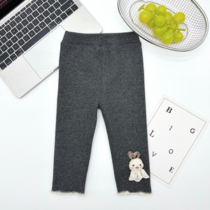 Leggings pour bébés filles et tout-petits, doublés polaire, à motif lapin en peluche, à carreaux, avec oreilles en dentelle, collection automne-hiver, vente en gros, boutique, personnalisables - Product Image 2