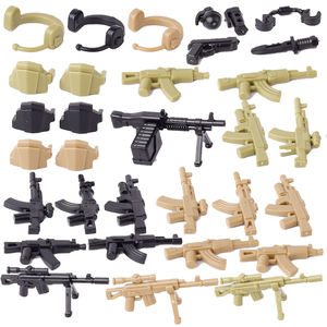Moc Militaire Wapens Geweer Bouwstenen Swat Politie Soldaten Minifigs Headset Kneepad Accessoires Dolk Bakstenen Speelgoed Kids Cadeau - Product Image 1