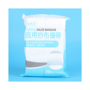 Venda de gasa médica estéril de 6cmx600cm, 10 rollos, para apósitos y fijación de heridas - Product Image 1