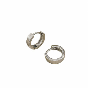 S925 Sterling Silver Hoop <b>Earrings</b> For Women Minimalist Geometric Design Everyday Wear 925 Silver Ear <b>Post</b> es788 - Product Image 5