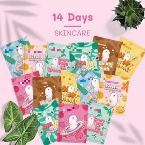 Custom Printed 3 Side Seal Aluminum Foil Pouches For Skincare Sample Mini Beauty Sachet Packing Bag