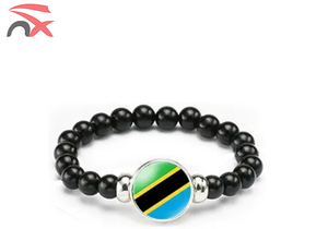 Bracelet Ornemental Souvenir Touristique Noir Élégant à Motif Personnalisé Drapeau National <span class=keywords><strong>de</strong></span> la <span class=keywords><strong>Tanzanie</strong></span> - Product Image 5