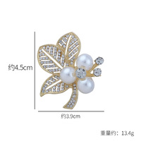 Broche arbre de vie personnalisée femme Anti-lumière boucle fixe incrusté strass perle Simple perle Corsage broche