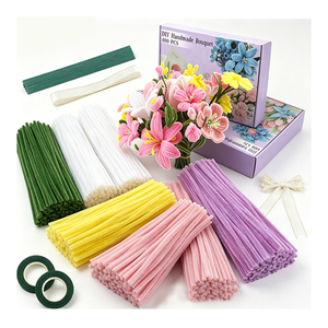 Soft Chenille Fuzzy <b>Wire</b> <b>Craft</b> Kit For DIY Educational Projects And Creative Fuzzy <b>Wire</b> Decorative Flower Art Creations - Product Image 4