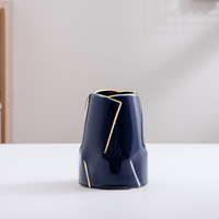 Vase de table en céramique électro-plaquée de luxe nordique de style rock oriental, pot de fleurs hydroponique, décoration de salon