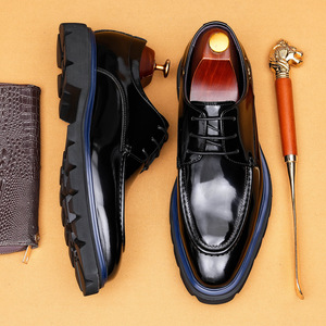 New men's leather <b>shoes</b> - business formal leather upper luxury multi-purpose thick-soled <b>height</b>-<b>increasing</b> men's <b>shoes</b> - Product Image 3