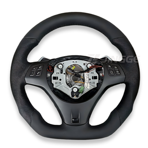 Volant sport racing en cuir perforé carbone pour <span class=keywords><strong>BMW</strong></span> <span class=keywords><strong>M3</strong></span> M5 E92 E60 E63 E64 E70 <span class=keywords><strong>E80</strong></span> E90 E91 E71 E70 E72 328i - Product Image 1