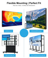 Écran mural vidéo LCD 4K 2x2 3x3 de 46, 49, 55, 65 pouces le plus populaire avec écran à raccordement sans soudure, contrôleur de mur vidéo inclus