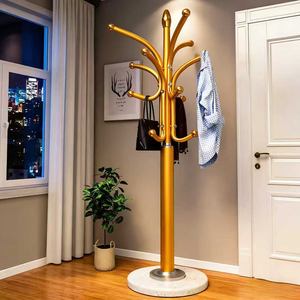 Perchero de pie de hierro para ropa, para sala de estar, perchero vertical, multifuncional y sencillo. - Product Image 3