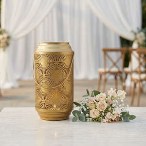 Manufacturers <b>Gold</b> Moroccan Style Votive Candle Holder <b>Lantern</b> for Home and Weddings Decorations - Product Image 1
