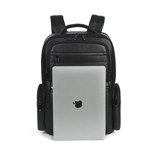 Men's Casual <b>Backpack</b> Black Large Capacity Laptop <b>Compartment</b> Shoulder Straps Solid Color Everyday Outfits - Product Image 4