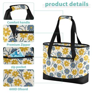 Personalized Floral Print <b>Lunch</b> <b>Bag</b> for Women Wholesale Cooler Tote <b>with</b> <b>Strap</b> for Shopping and Work - Product Image 6