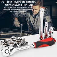 Ensemble d'outils de réparation mécanique, boîte à outils pour véhicule, kit de clés à douilles, outils combinés pour réparation automobile