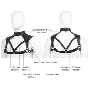 Fabricante de juguetes sexuales para adultos, venta al por mayor de body negro con tirantes de sujetador para hombre, para actuaciones en discotecas, sexy y a la moda. - Product Image 1