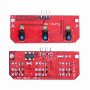 Capteur de suivi de ligne infrarouge Funduino V1.0 TCRT5000 à 3 canaux pour projets de robotique DIY - Product Image 1