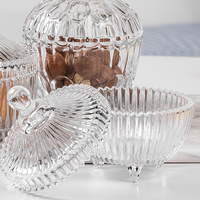 Pot à bonbons en verre de Noël de luxe, nouveau design, pour fruits secs, biscuits, lait, conteneur de stockage alimentaire en verre sur mesure OEM/ODM