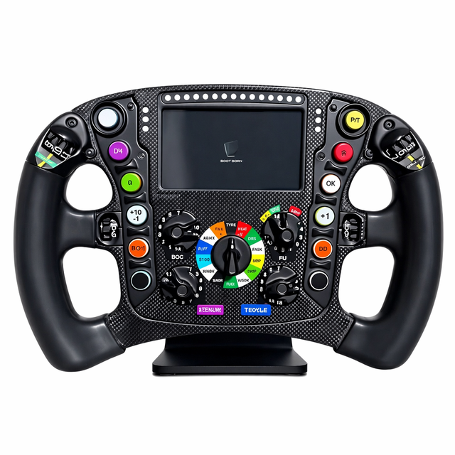 High End Formula Racing Simulator Wheel Real Carbon Fiber Trim for Immersive E-Sports Racing Experience