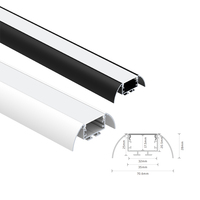 Profilé d'extrusion en aluminium anodisé série 6000 pour bande LED encastrée avec couvercle en PMMA