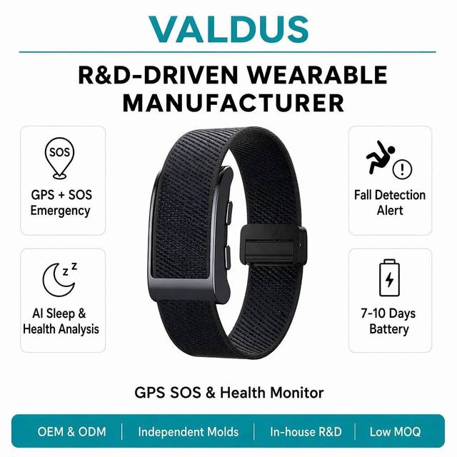 VALDUS 2026 ODM/OEM VIGOR Health Screenless Fitness Activity Tracker GPS Smart Bracelet Heart Rate Non-Screen Smart Watch Band
