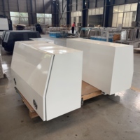 Boîte à outils en alliage d'aluminium blanche pour pick-up, avec tiroirs verrouillables, pour plateau de camionnette 4x4