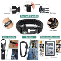 Kit d'urgence tactique pour équipement de survie, accessoires de pêche, chasse, randonnée et camping avec trousse de premiers soins