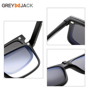 Monture de lunettes magnétiques Grey Jack en TR90, monture intégrale, verres polarisés anti-lumière bleue, lunettes de soleil unisexes, ensemble de miroirs - Product Image 5