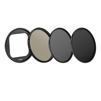 Ensemble de 4 filtres ND réglables en aluminium CPL + ND64 + ND1000 + Anneau adaptateur compatible avec la caméra d'action Insta360 Ace Pro Poyinco
