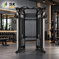 Machine à câbles fonctionnelle SK avec double poulie réglable et blocs de poids pour usage commercial en salle de sport, entraînement complet du corps