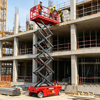 Plateforme élévatrice à ciseaux autopropulsée multifonctionnelle 4m 6m 8m 10m 12m 24v/25A pour entrepôt