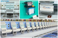 Nouvelle Machine à Broderie Automatique Informatisée Dahao 15 Têtes 9 Aiguilles avec Pompe Moteur 1500 tr/min Haute Vitesse 16 Langues